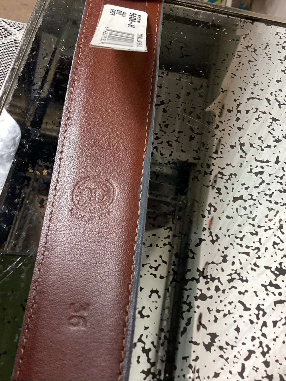 NWT Torino Leather Co. Grey Suede Men’s Belt; size: 36